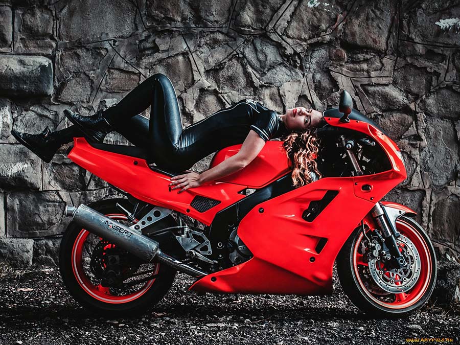 Beautiful girl Beautiful girls and motorcycles in Bishkek