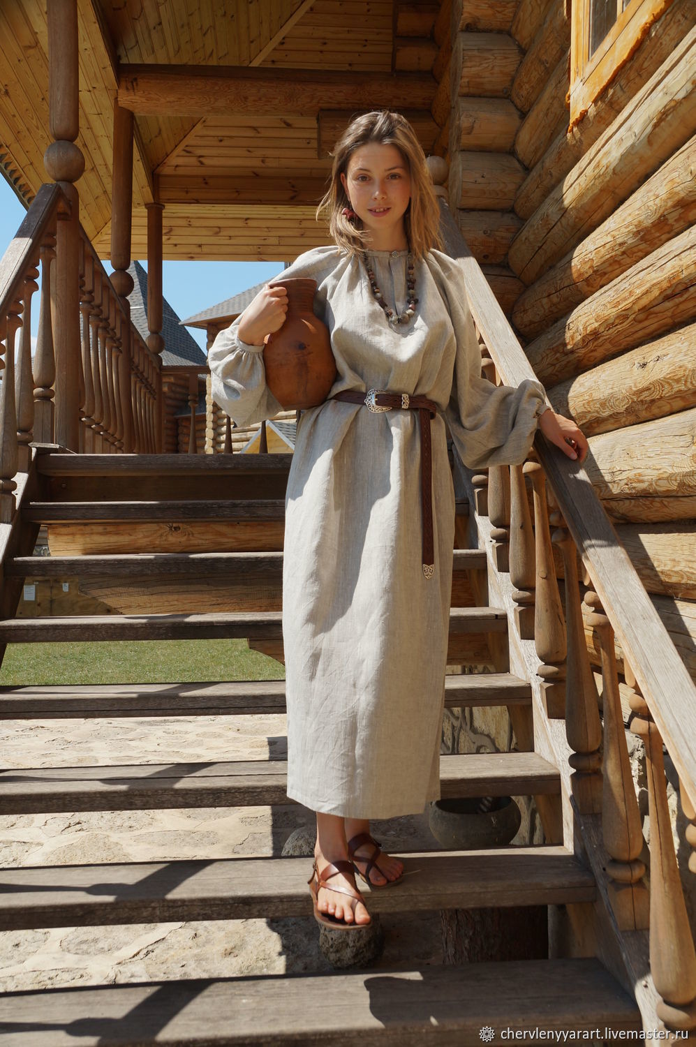 Girls in Slavic costumes in Bishkek